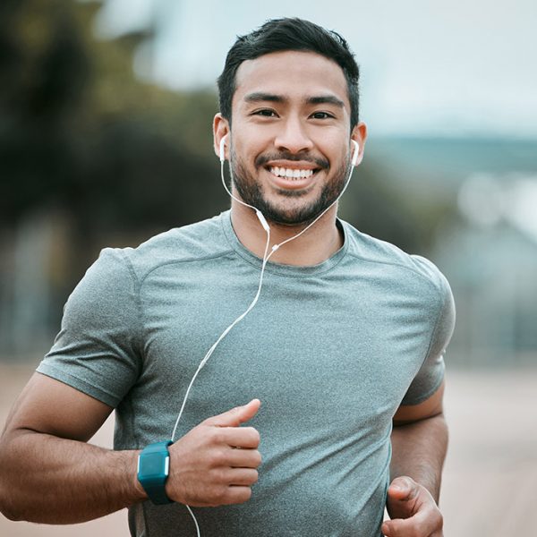 natural health man running